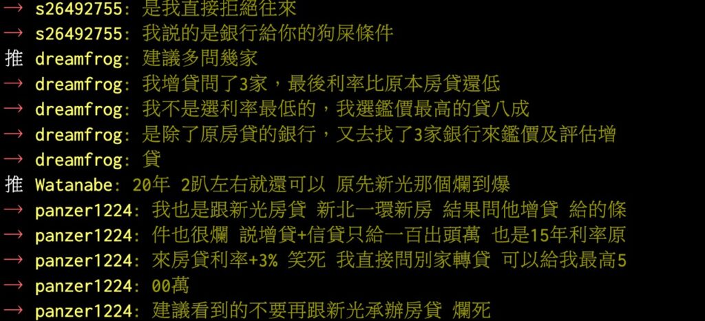 Re: [請益] 增貸/轉貸/轉增貸，哪個利率低？ - 看板 home-sale - 批踢踢實業坊 (ptt.cc)-好交貸